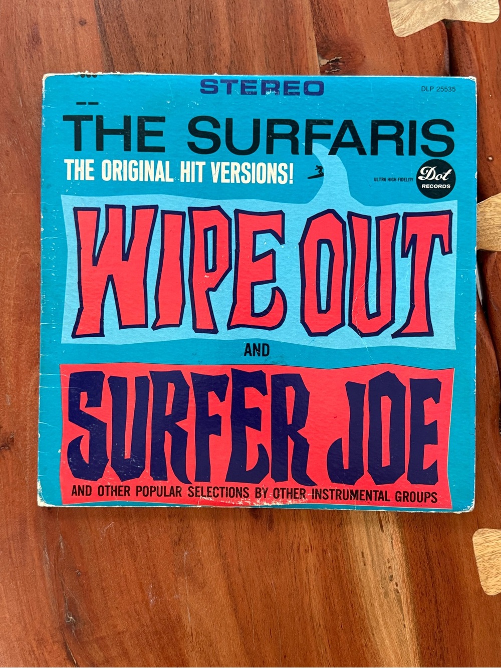 Vintage Vinyl Record: The Surfaris - "Wipe Out and Surfer Joe" Circa 1960s